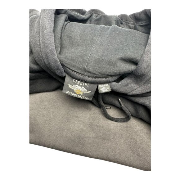 Harley Davidson Hoodie Mens XL Gray Logo Graphic Pullover Motorcycle Sweatshirt - Picture 4 of 4